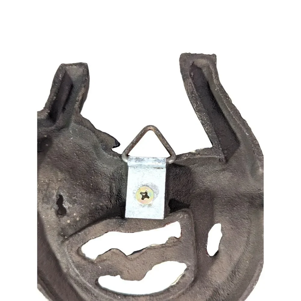 Running Horse and Horseshoe Cast Iron Wall Hook 5.5 x 4-in Country Farm Life NEW
